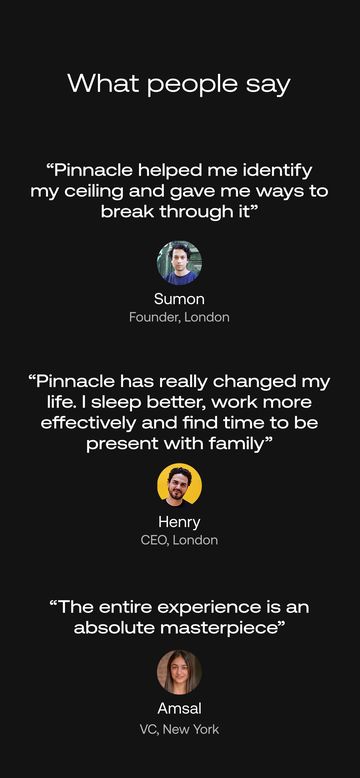 Pinnacle testimonials